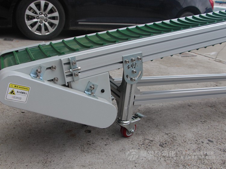 皮帶面加橫向?qū)l小型皮帶輸送機 皮帶面加橫向?qū)l小型皮帶輸送機