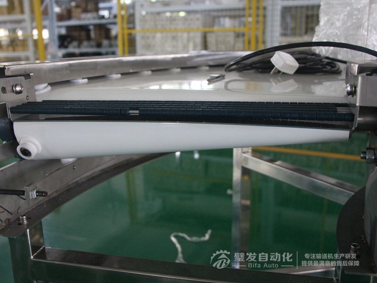 整機不銹鋼白色食品級皮帶90度轉彎機